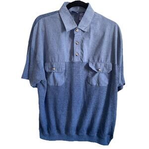 Envoy Vintage 90’s Theme Blue Men’s Short Sleeve T Shirt Size Large